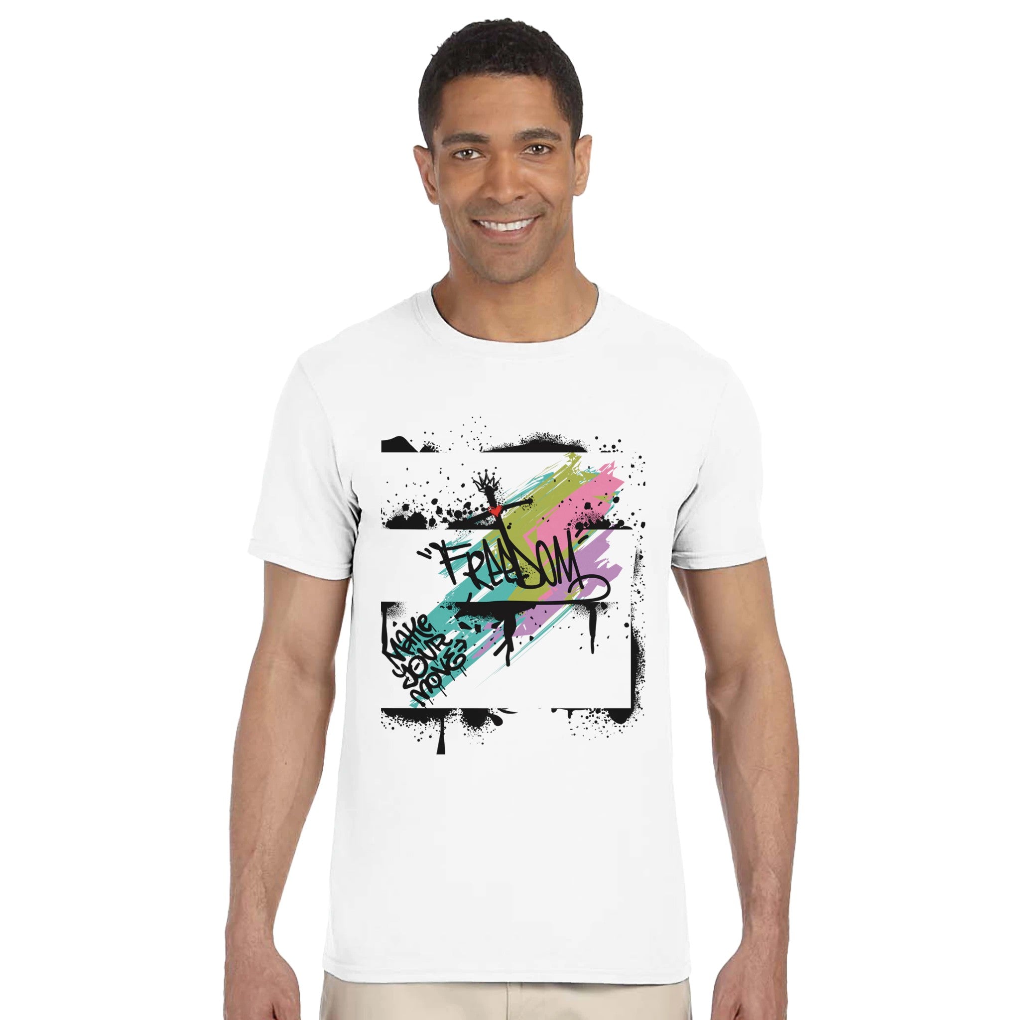 Freedom Moves T-Shirt | White – Cynthia McCoy